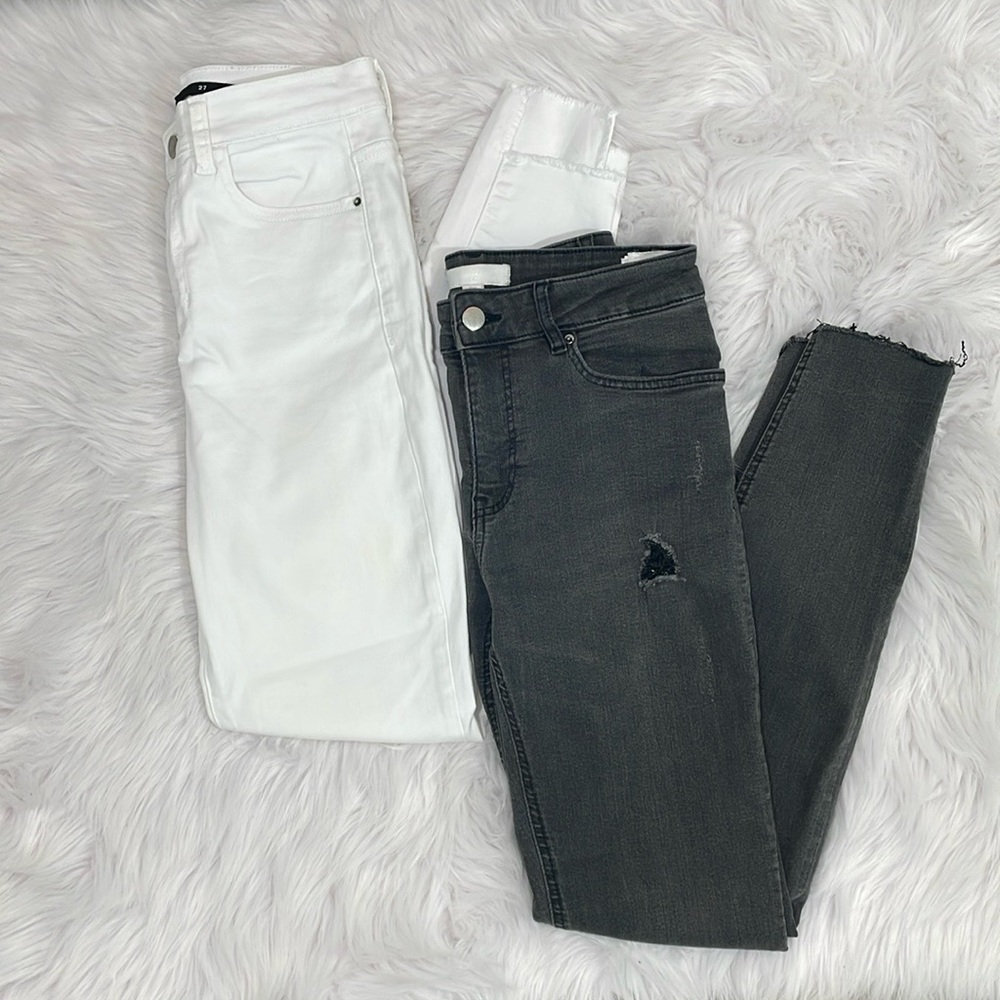 2 Pairs of Skinny Jeans Size 27 Francesca’s and H&M